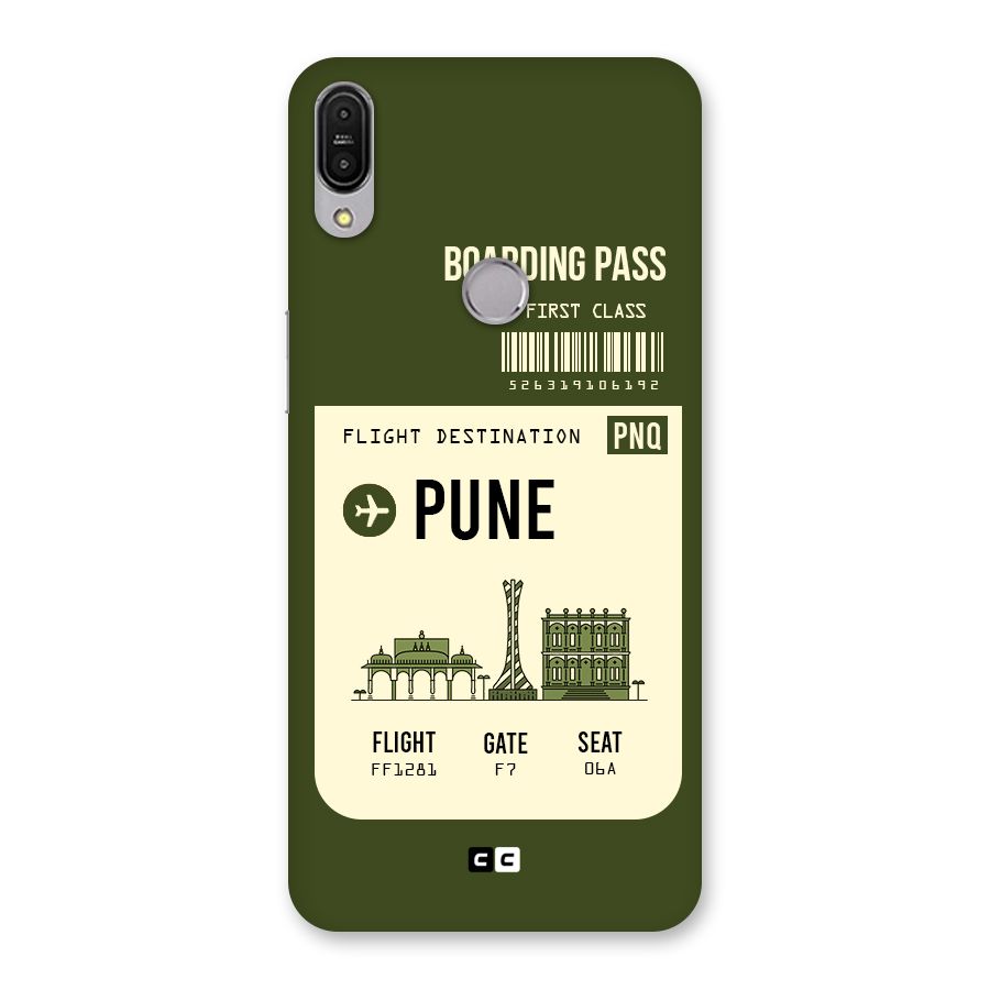 Pune Boarding Pass Back Case for Zenfone Max Pro M1