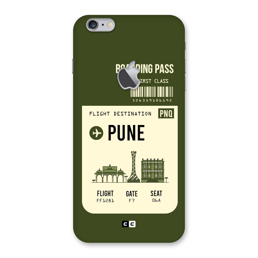 Pune Boarding Pass Back Case for iPhone 6 Plus 6S Plus Logo Cut