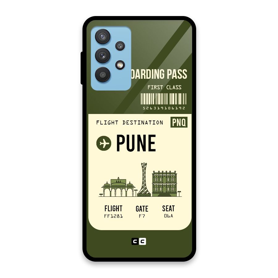 Pune Boarding Pass Glass Back Case for Galaxy M32 5G