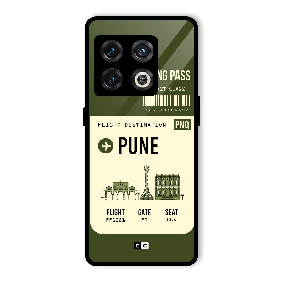 Pune Boarding Pass Glass Back Case for OnePlus 10 Pro 5G
