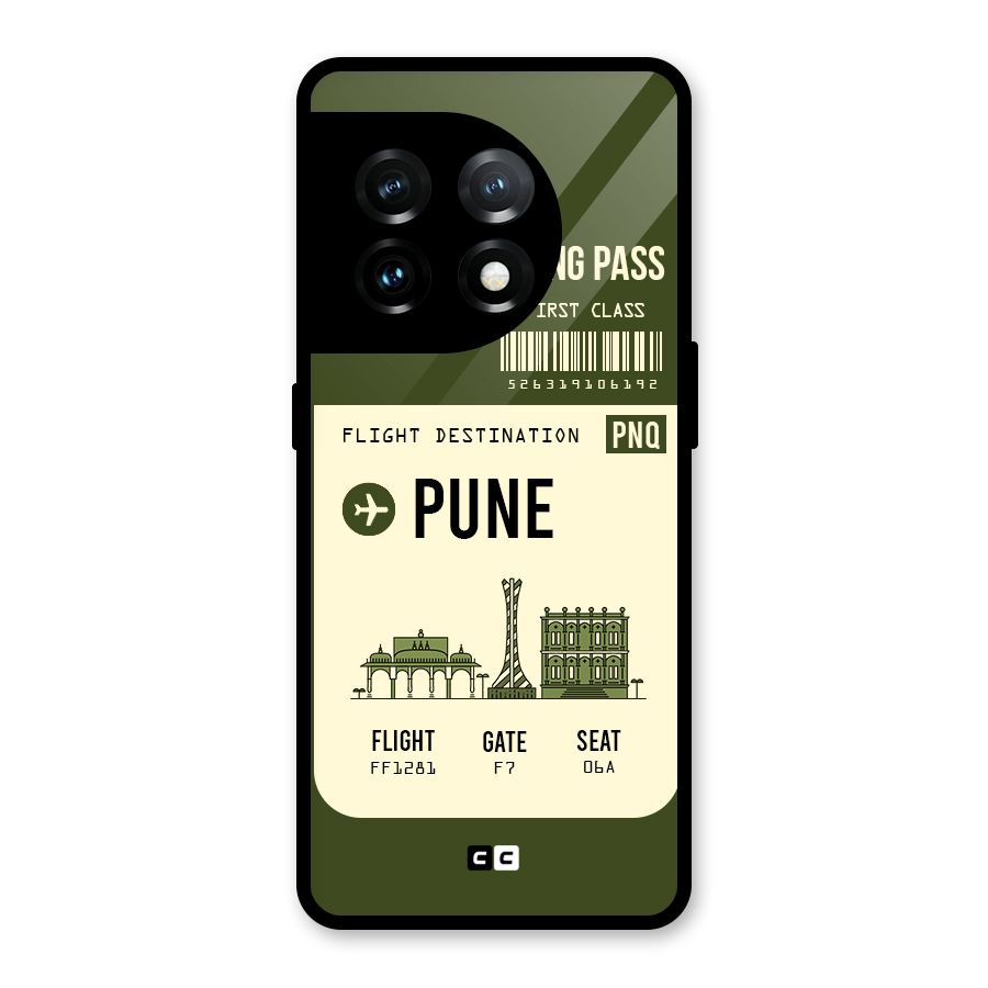 Pune Boarding Pass Glass Back Case for OnePlus 11