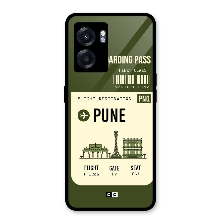 Pune Boarding Pass Glass Back Case for Realme Narzo 50 5G