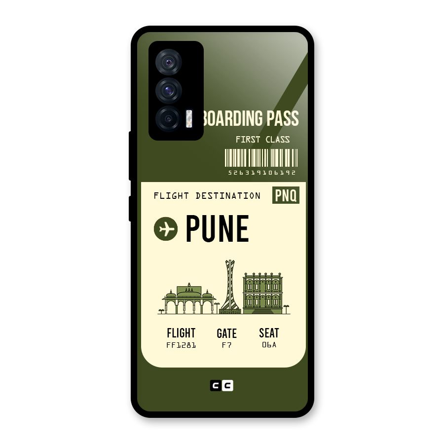 Pune Boarding Pass Glass Back Case for Vivo iQOO 7 5G