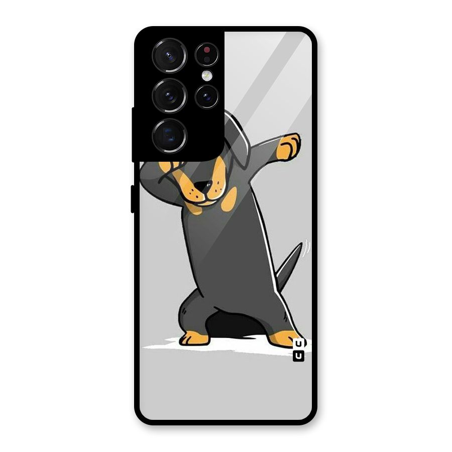 Puppy Dab Glass Back Case for Galaxy S21 Ultra 5G
