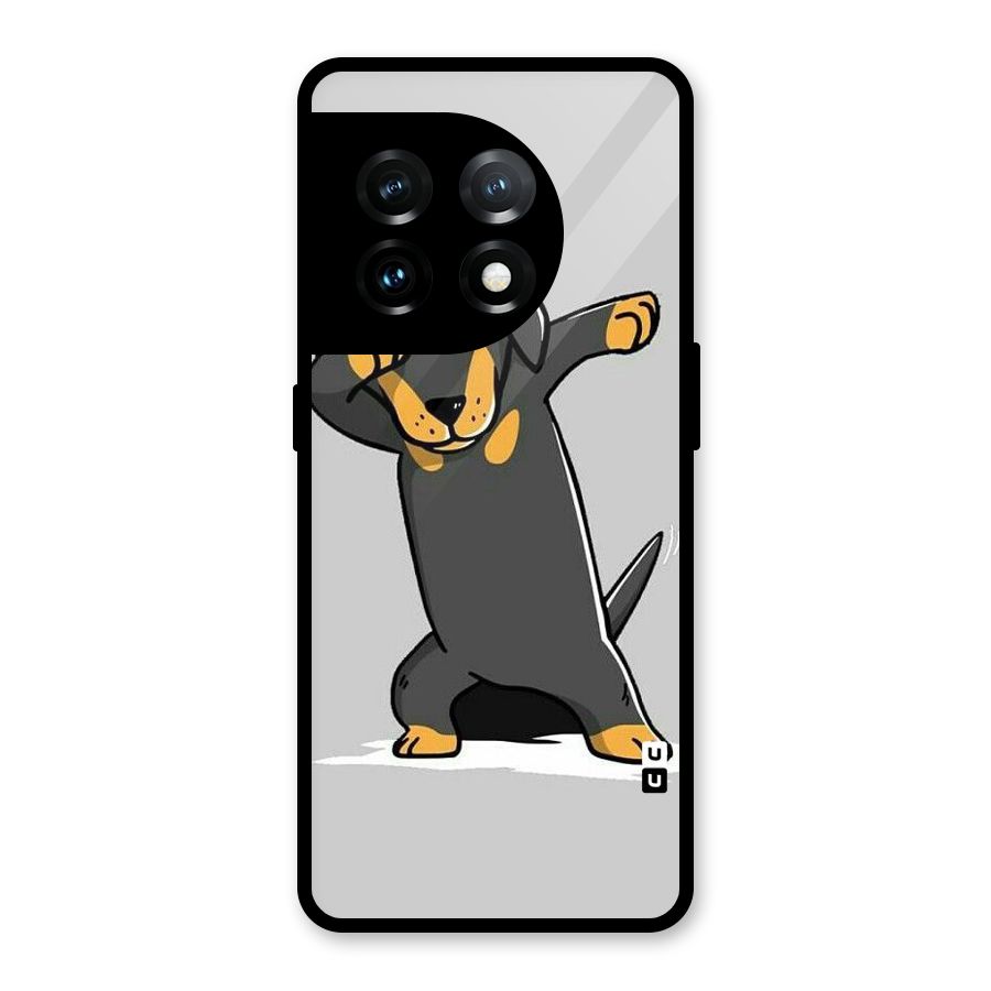 Puppy Dab Glass Back Case for OnePlus 11