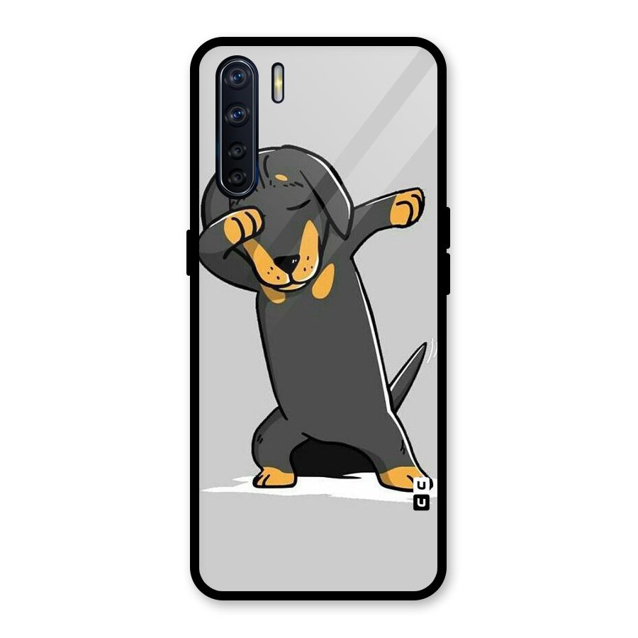 Puppy Dab Glass Back Case for Oppo F15