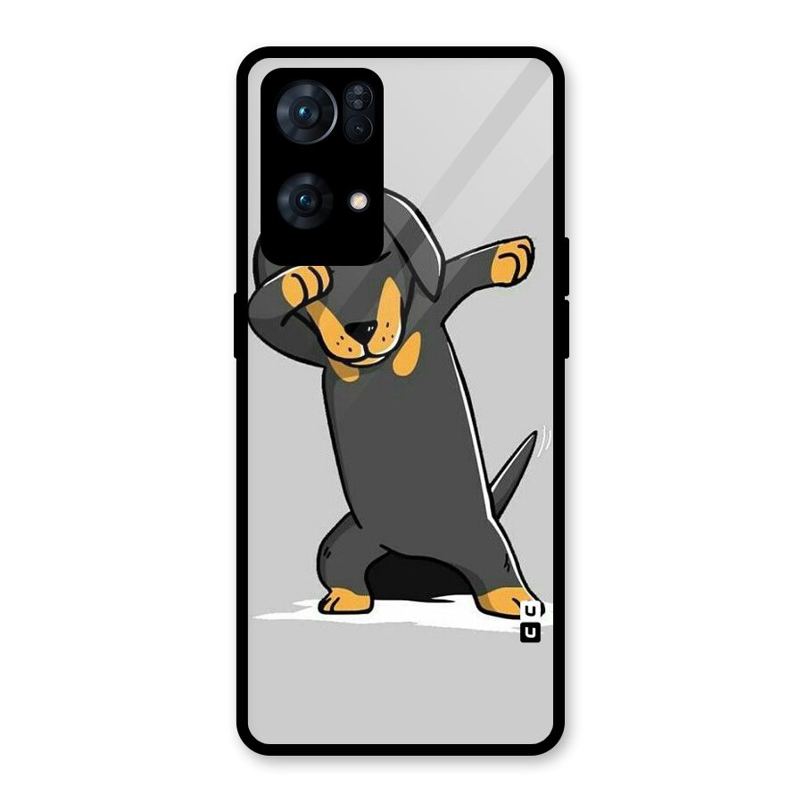 Puppy Dab Glass Back Case for Oppo Reno7 Pro 5G
