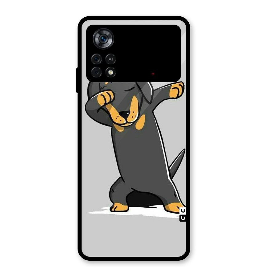 Puppy Dab Glass Back Case for Poco X4 Pro 5G
