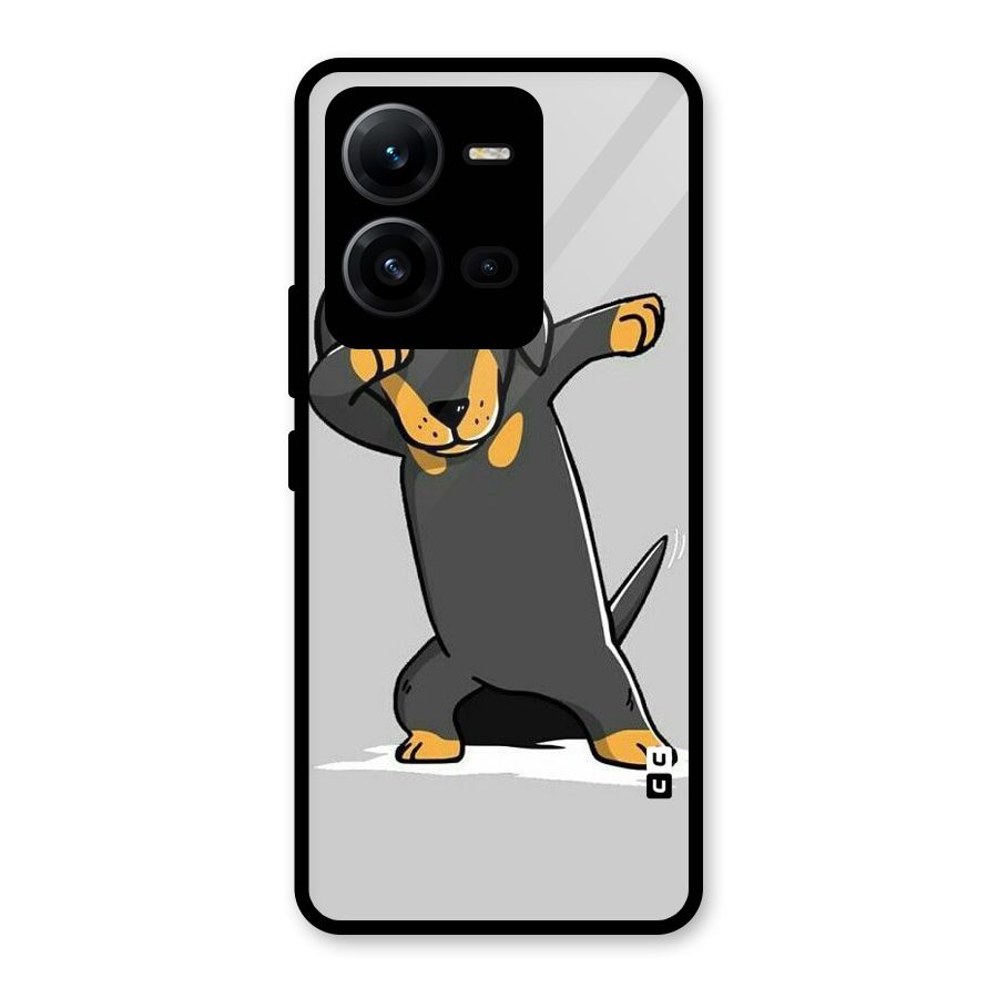 Puppy Dab Glass Back Case for Vivo V25