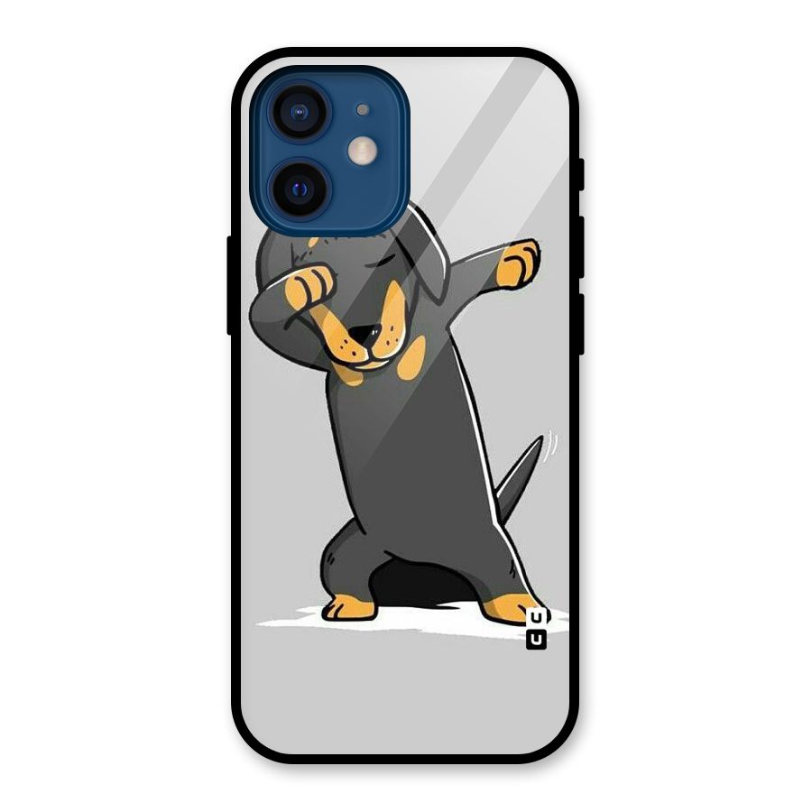 Puppy Dab Glass Back Case for iPhone 12 Mini