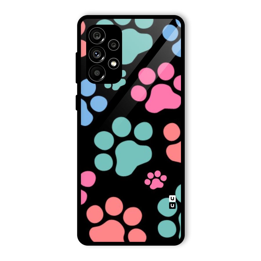 Puppy Paws Glass Back Case for Galaxy A73 5G