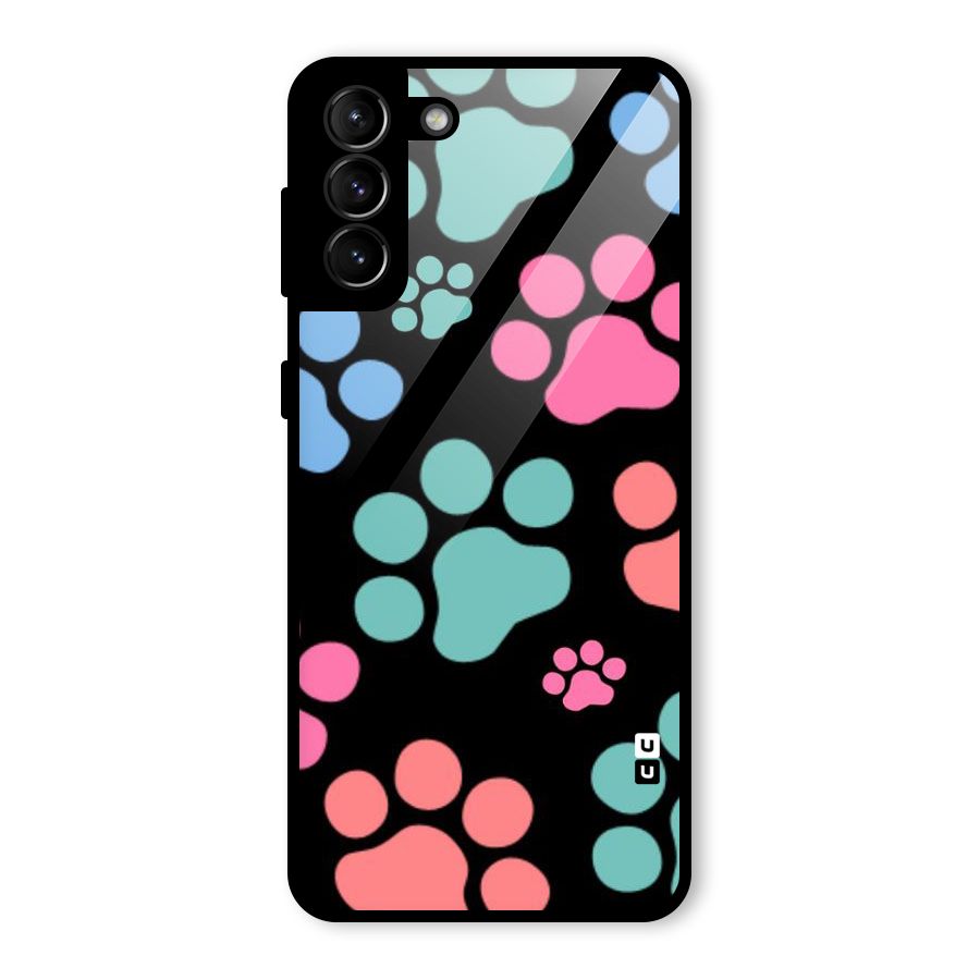 Puppy Paws Glass Back Case for Galaxy S21 Plus