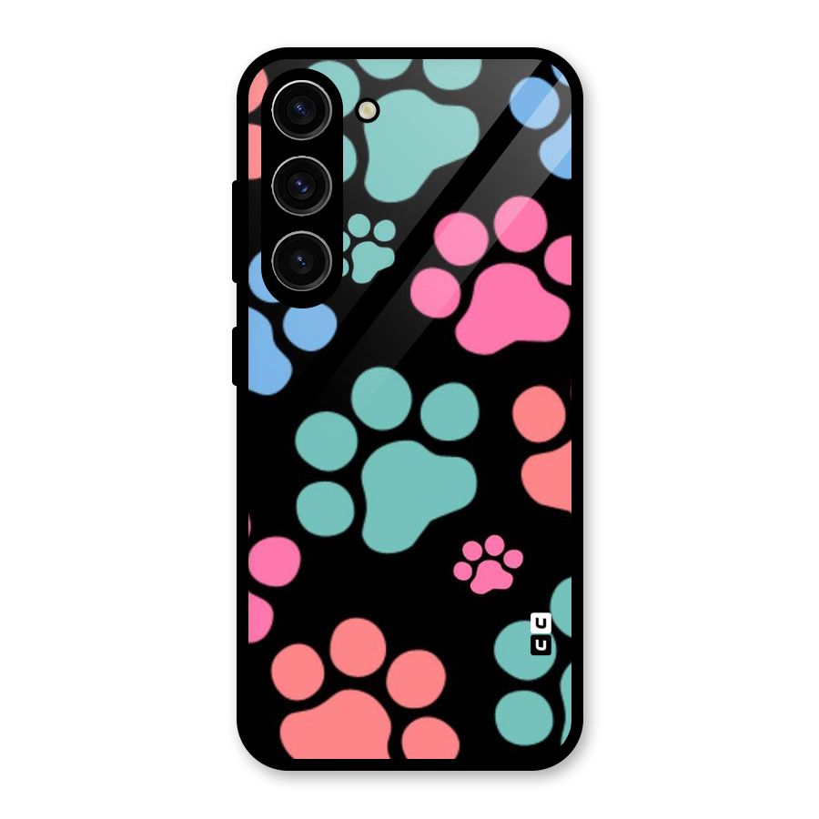Puppy Paws Glass Back Case for Galaxy S23