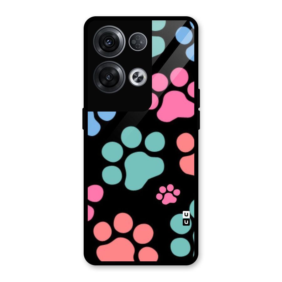 Puppy Paws Glass Back Case for Oppo Reno8 Pro 5G