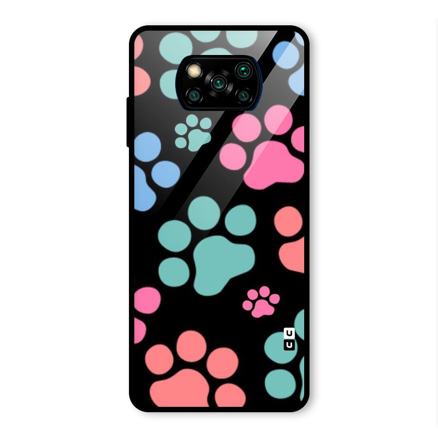 Puppy Paws Glass Back Case for Poco X3 Pro
