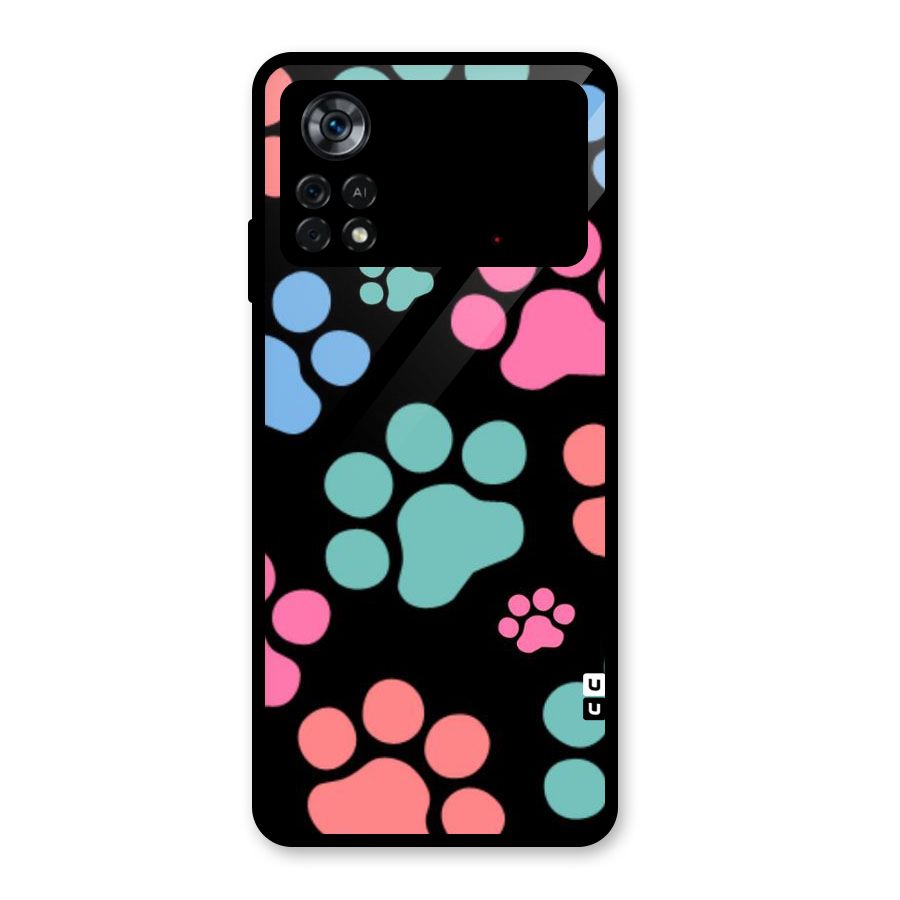 Puppy Paws Glass Back Case for Poco X4 Pro 5G