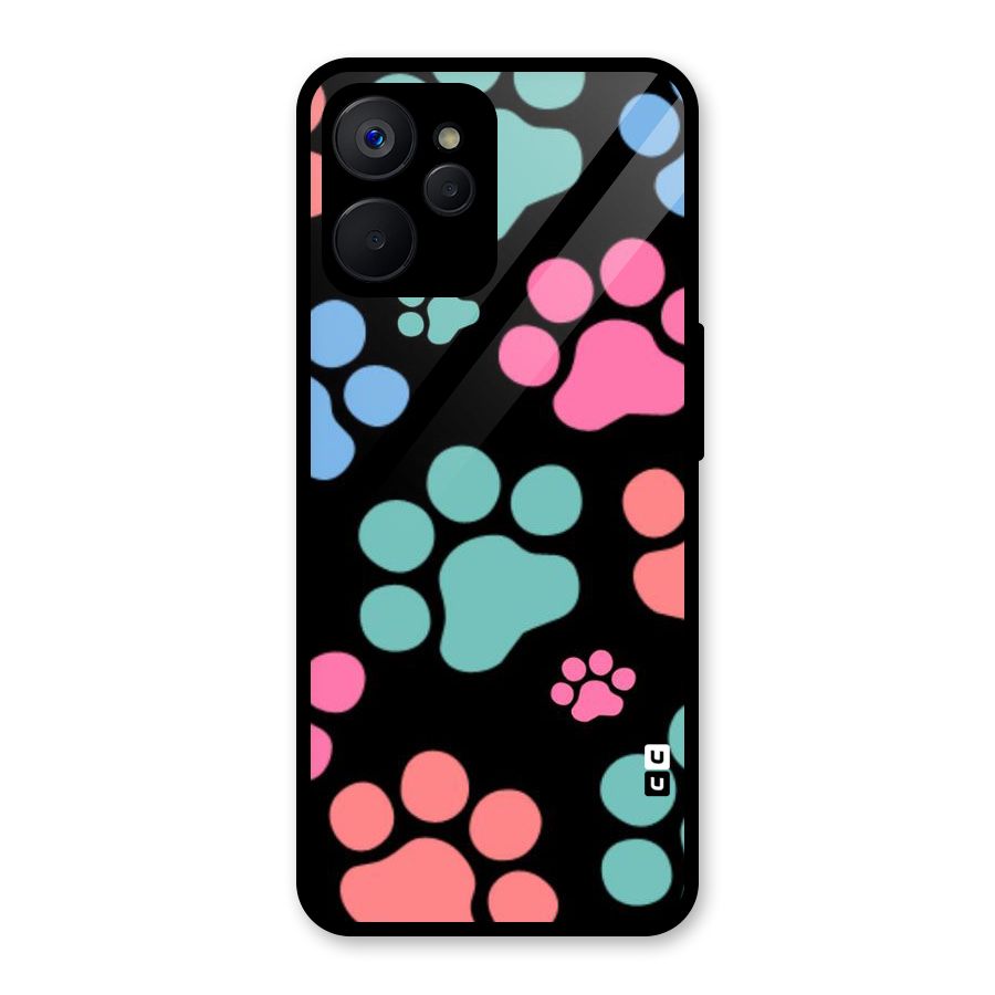 Puppy Paws Glass Back Case for Realme 9i 5G