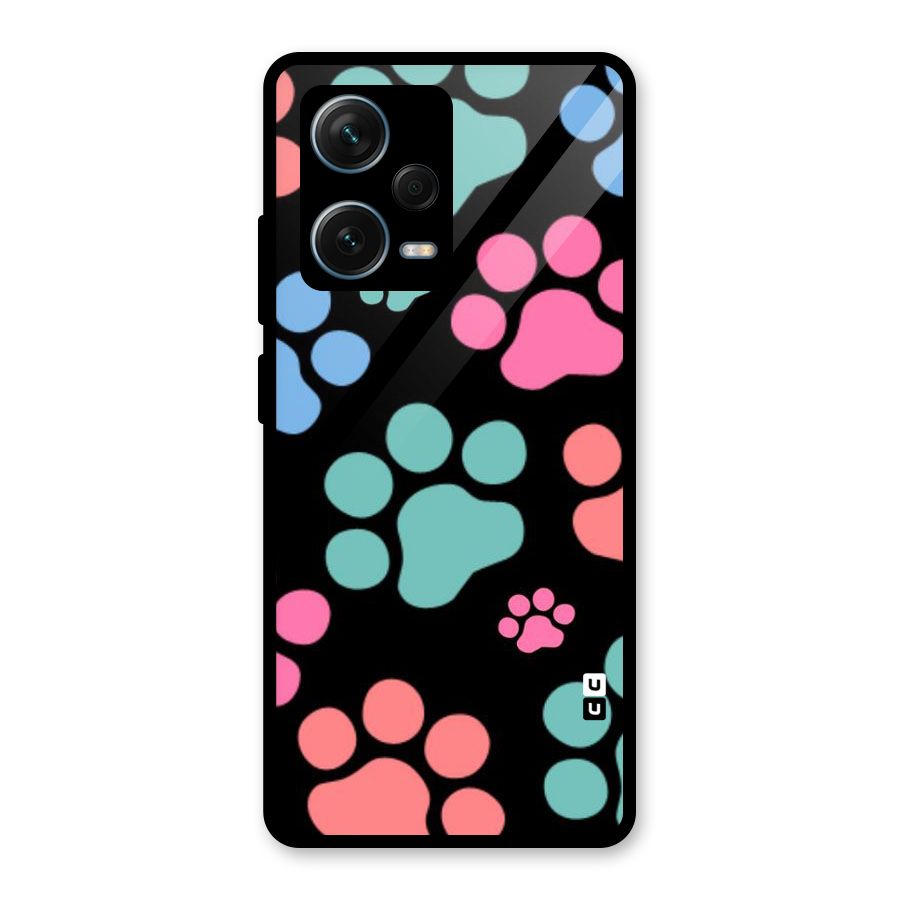 Puppy Paws Glass Back Case for Redmi Note 12 Pro Plus 5G