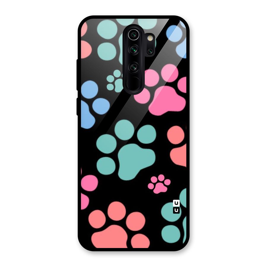 Puppy Paws Glass Back Case for Redmi Note 8 Pro