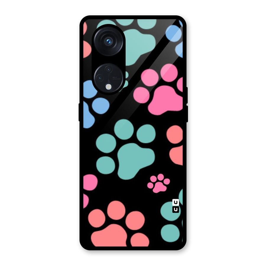 Puppy Paws Glass Back Case for Reno8 T 5G