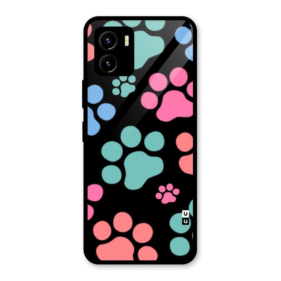 Puppy Paws Glass Back Case for Vivo Y15s