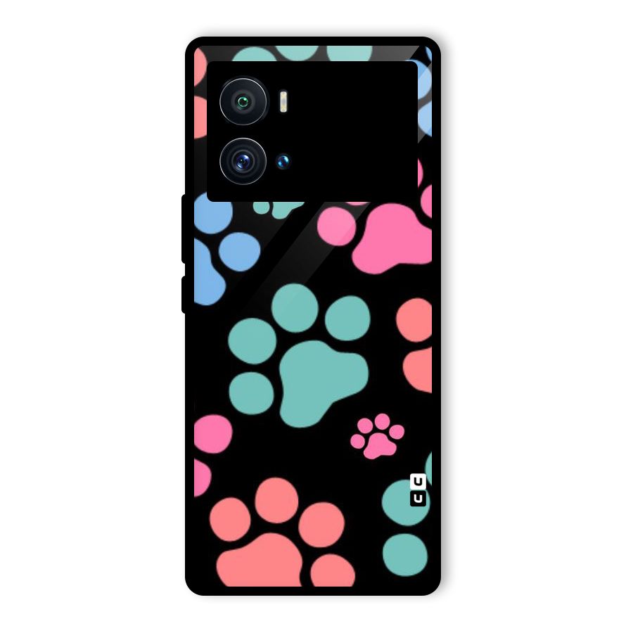 Puppy Paws Glass Back Case for Vivo iQOO 9 Pro