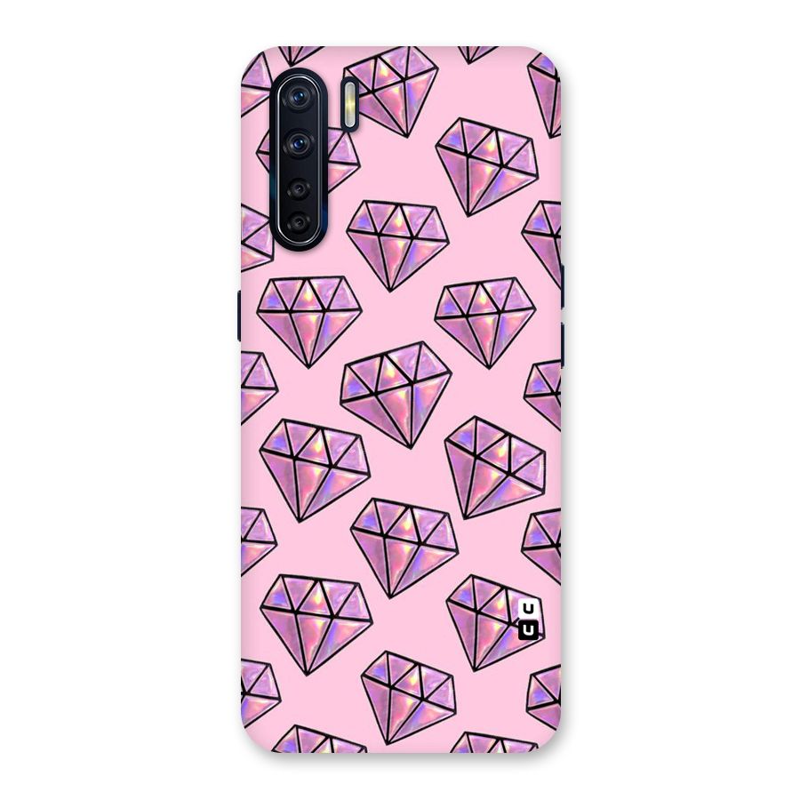 Purple Diamond Designs Back Case for Oppo F15