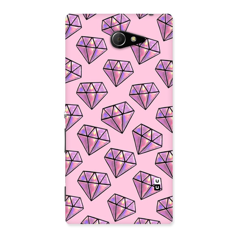Purple Diamond Designs Back Case for Sony Xperia M2