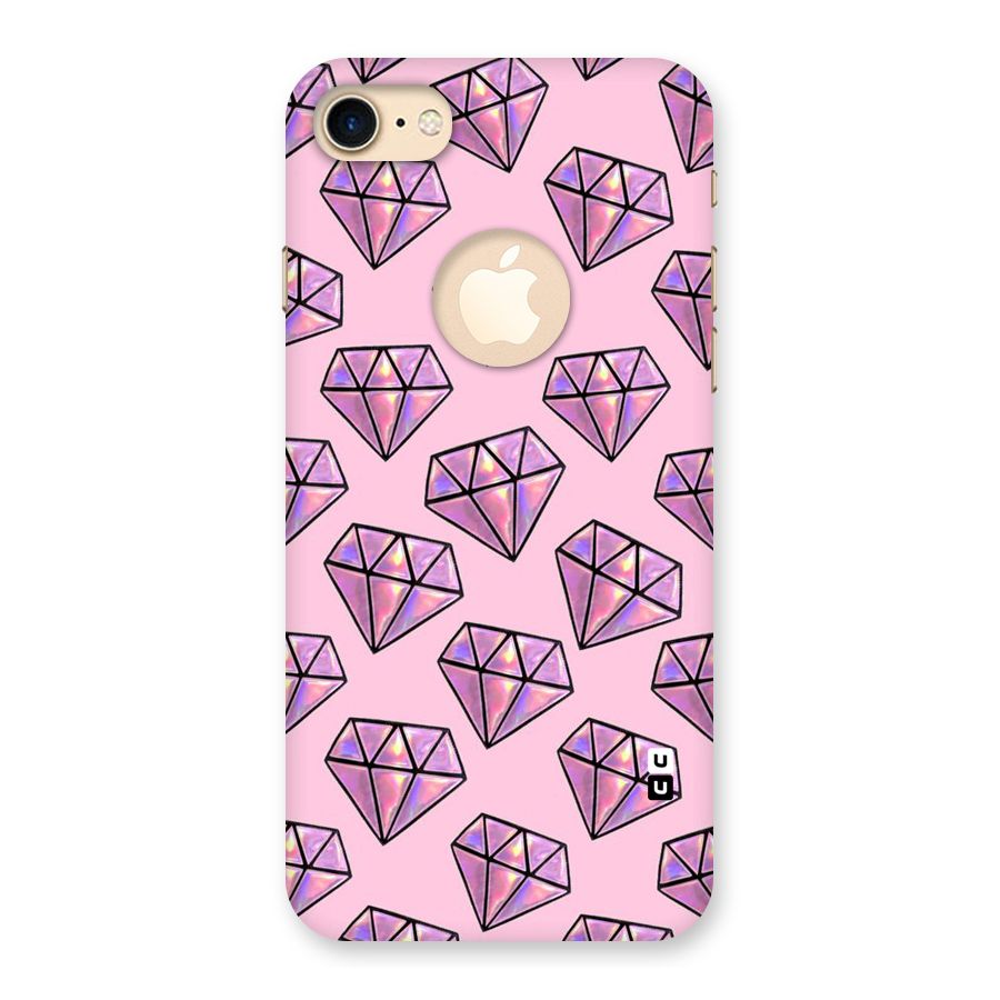 Purple Diamond Designs Back Case for iPhone 7 Logo Cut