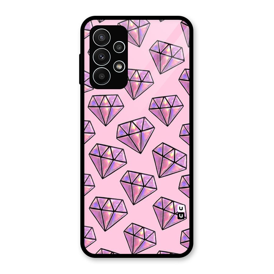 Purple Diamond Designs Glass Back Case for Galaxy A23