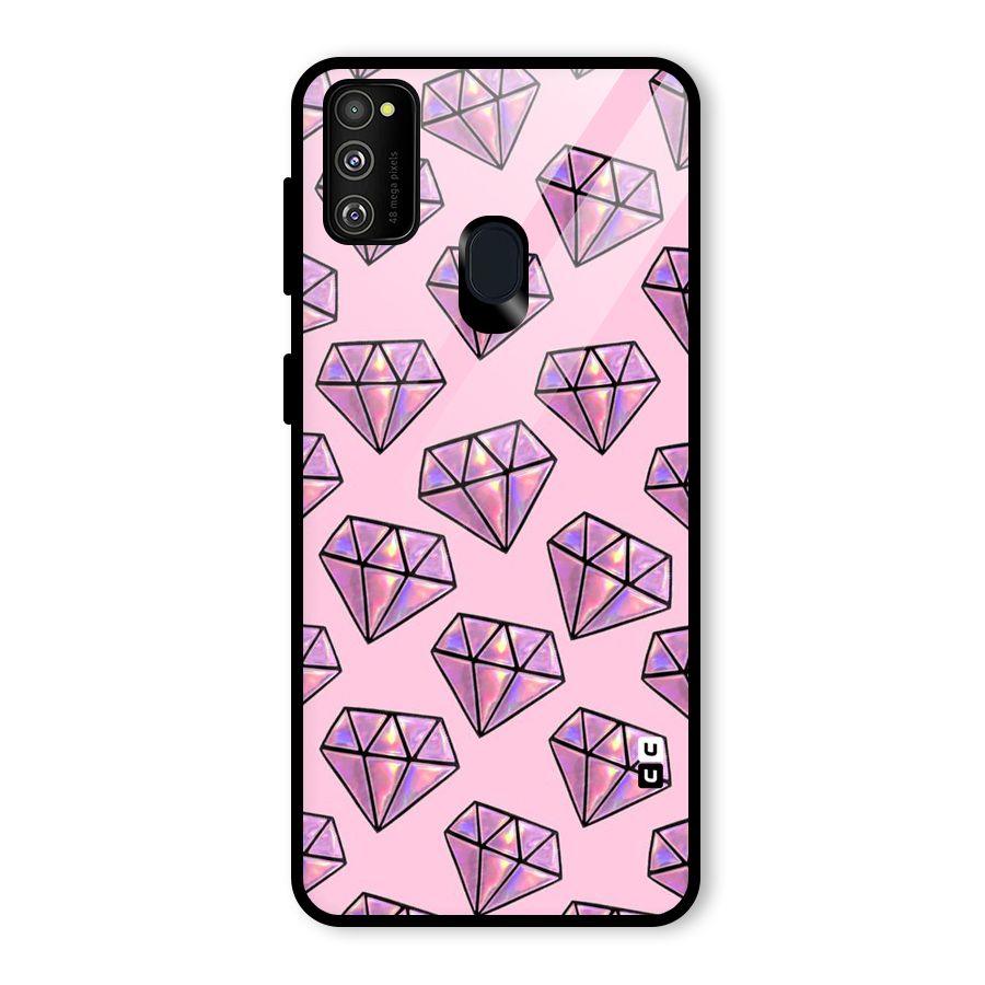 Purple Diamond Designs Glass Back Case for Galaxy M30s
