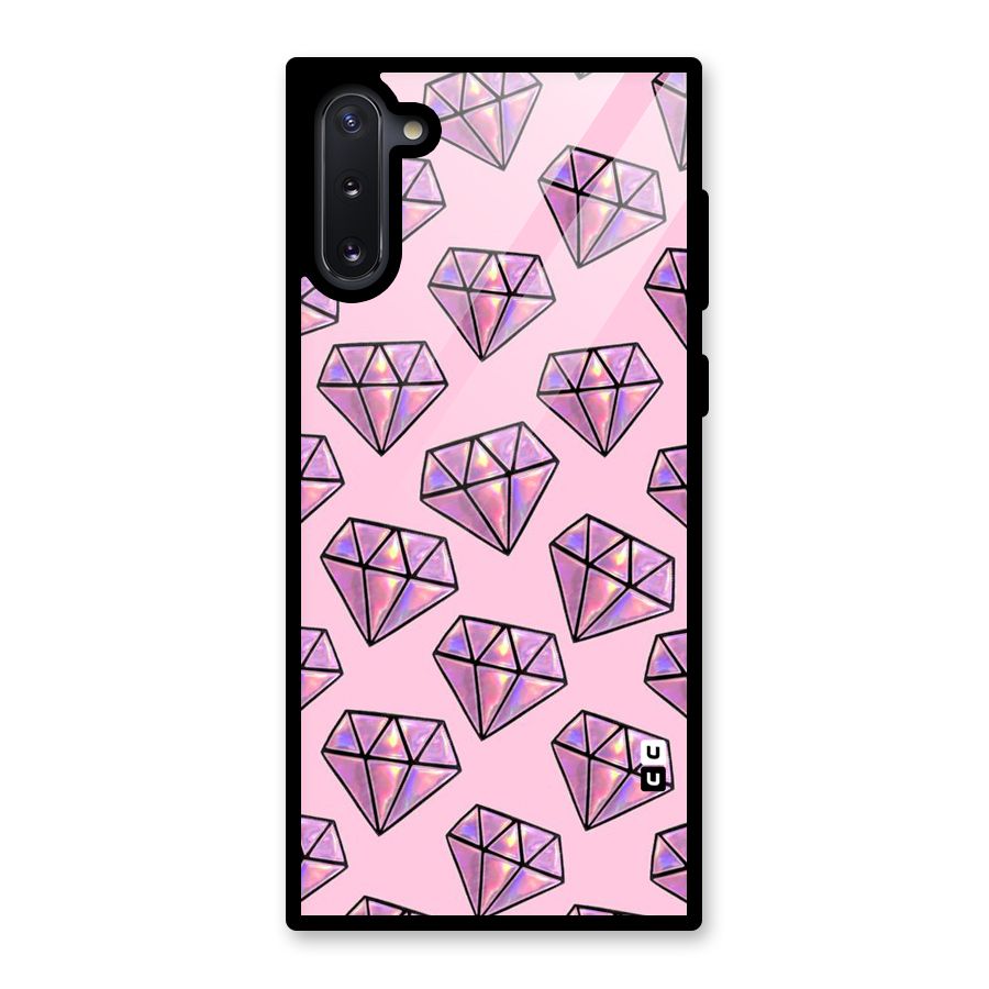 Purple Diamond Designs Glass Back Case for Galaxy Note 10