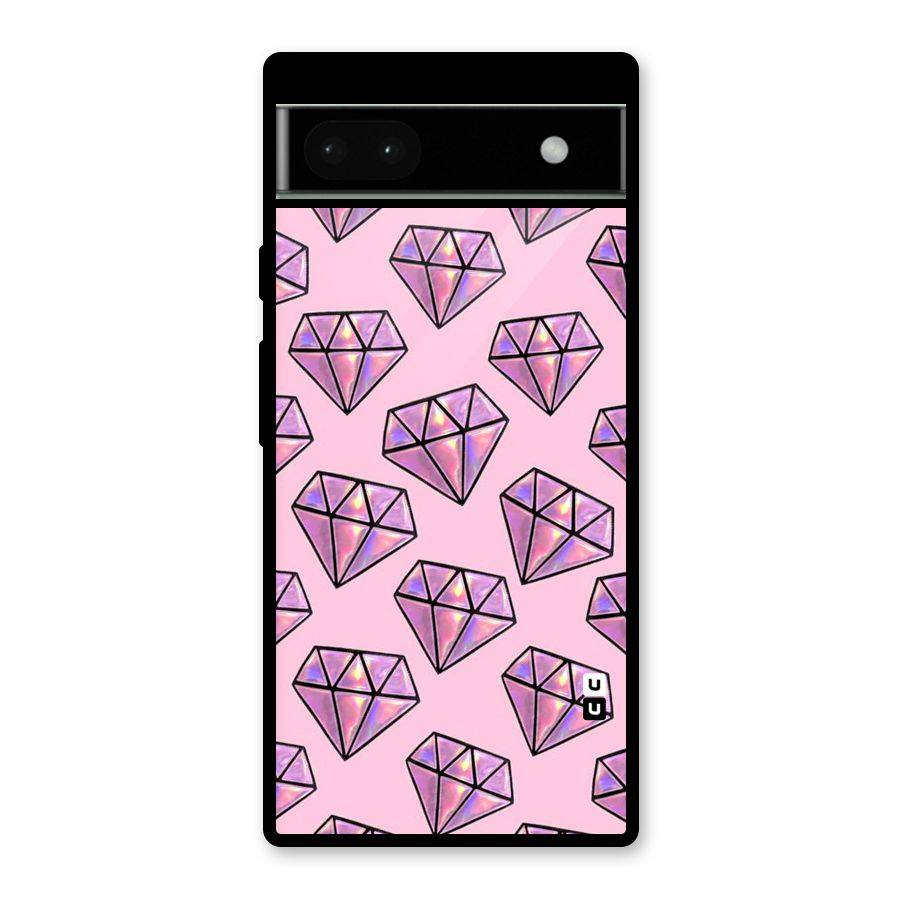 Purple Diamond Designs Glass Back Case for Google Pixel 6a