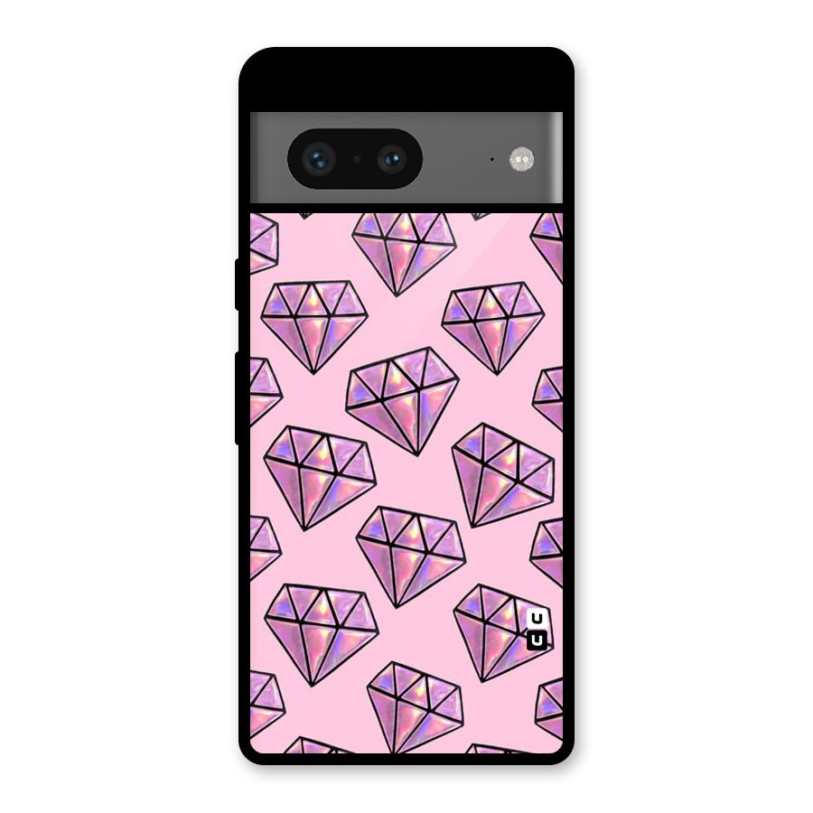 Purple Diamond Designs Glass Back Case for Google Pixel 7