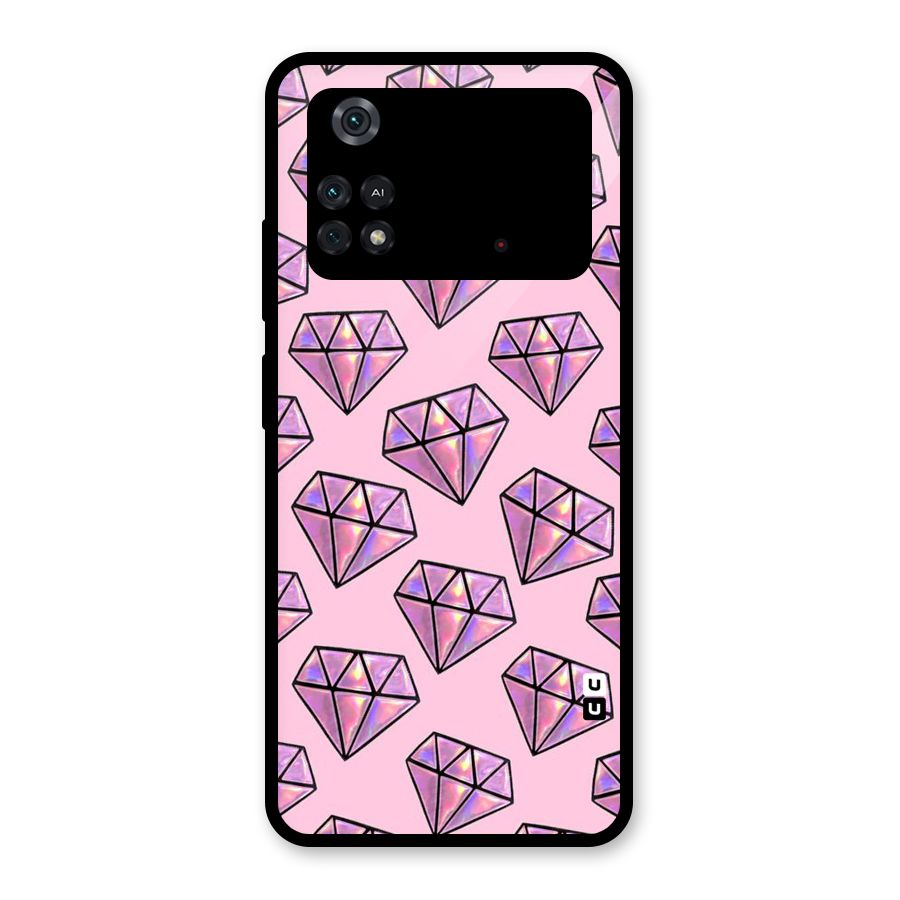 Purple Diamond Designs Glass Back Case for Poco M4 Pro 4G