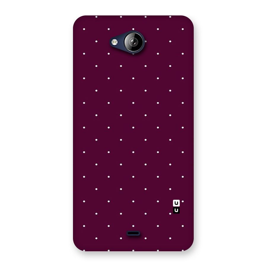 Purple Polka Back Case for Canvas Play Q355