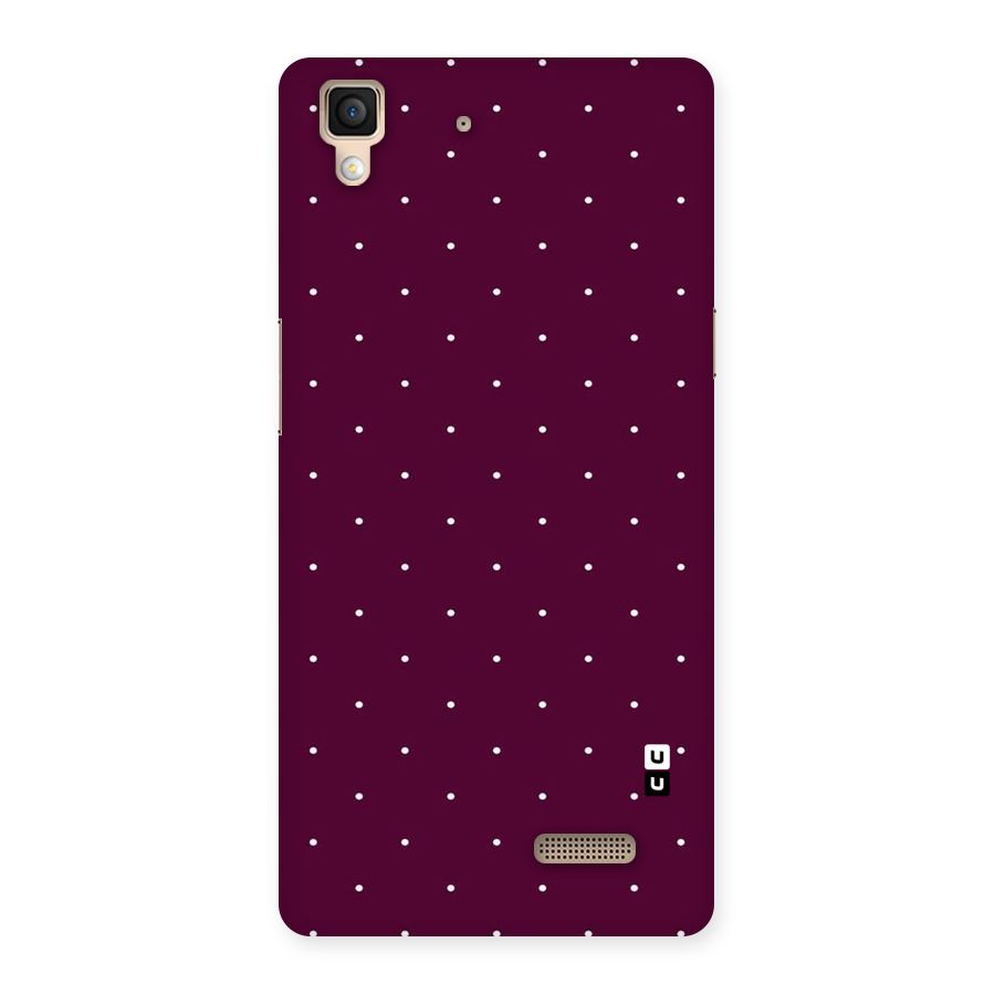 Purple Polka Back Case for Oppo R7