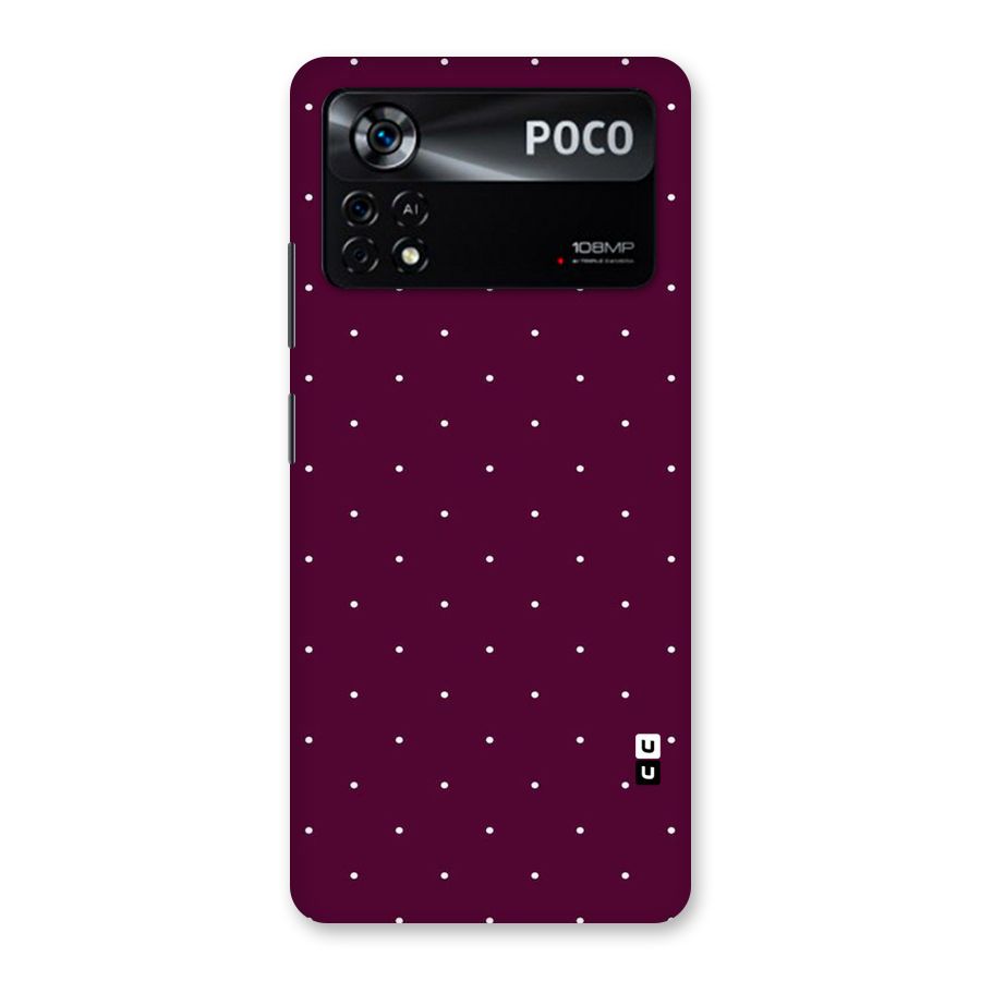 Purple Polka Back Case for Poco X4 Pro 5G