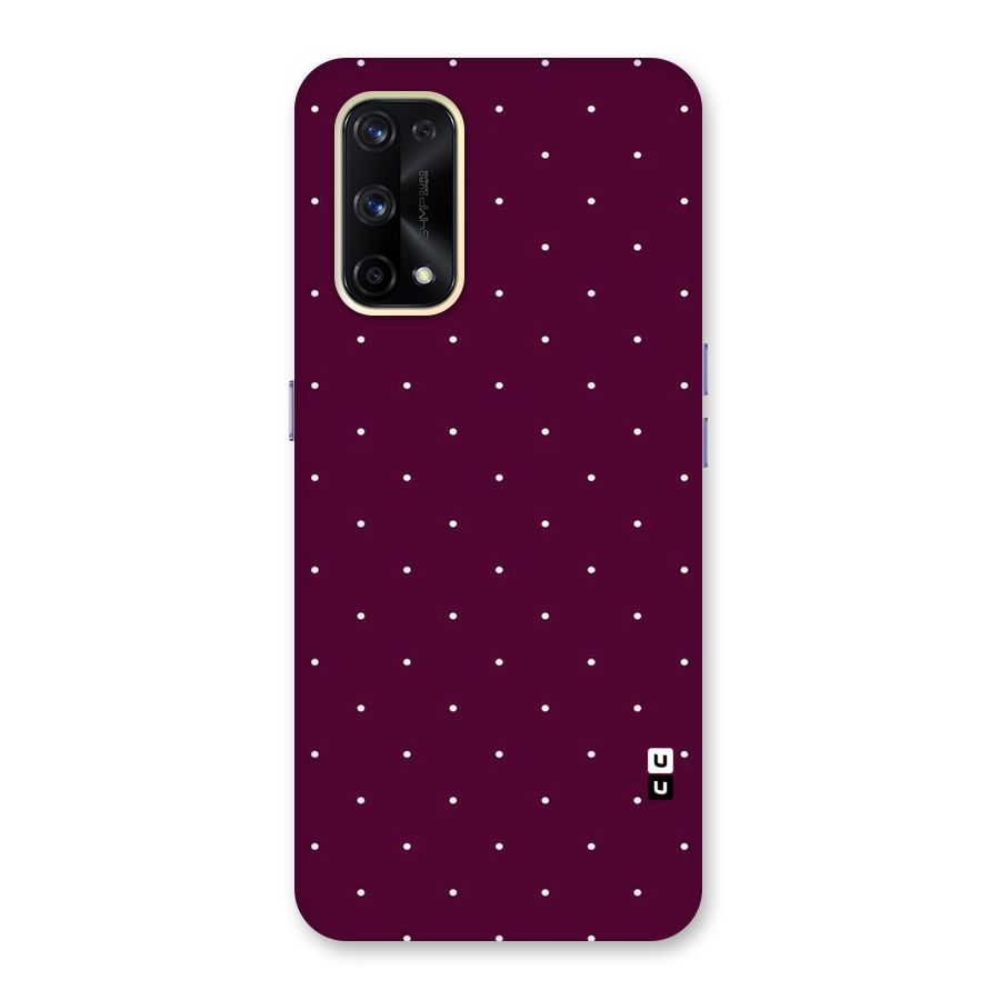 Purple Polka Glass Back Case for Realme X7 Pro