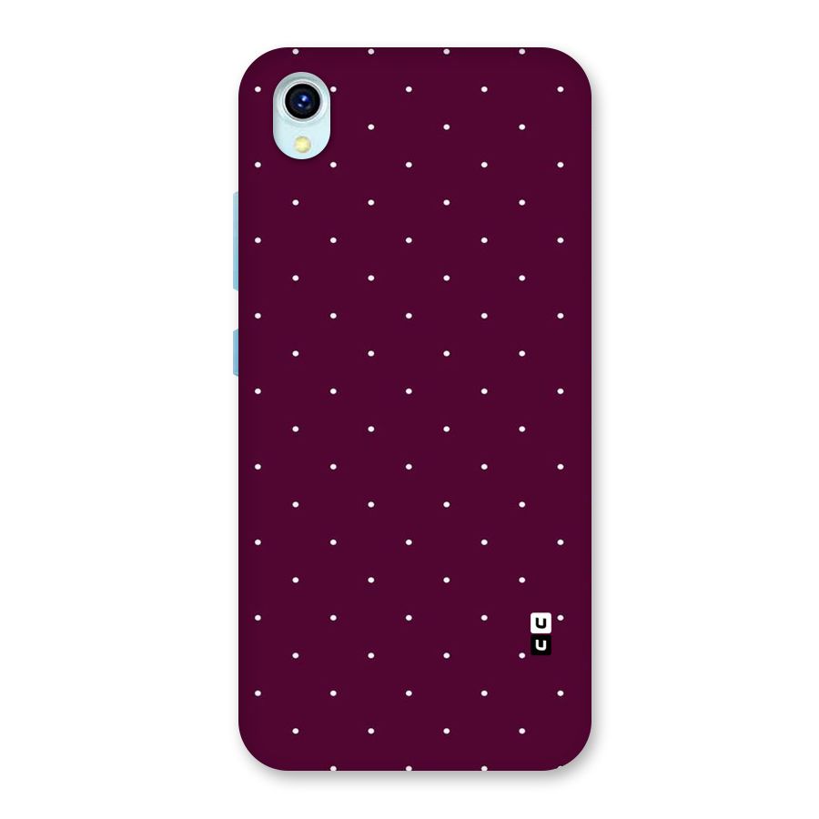 Purple Polka Back Case for Vivo Y1s