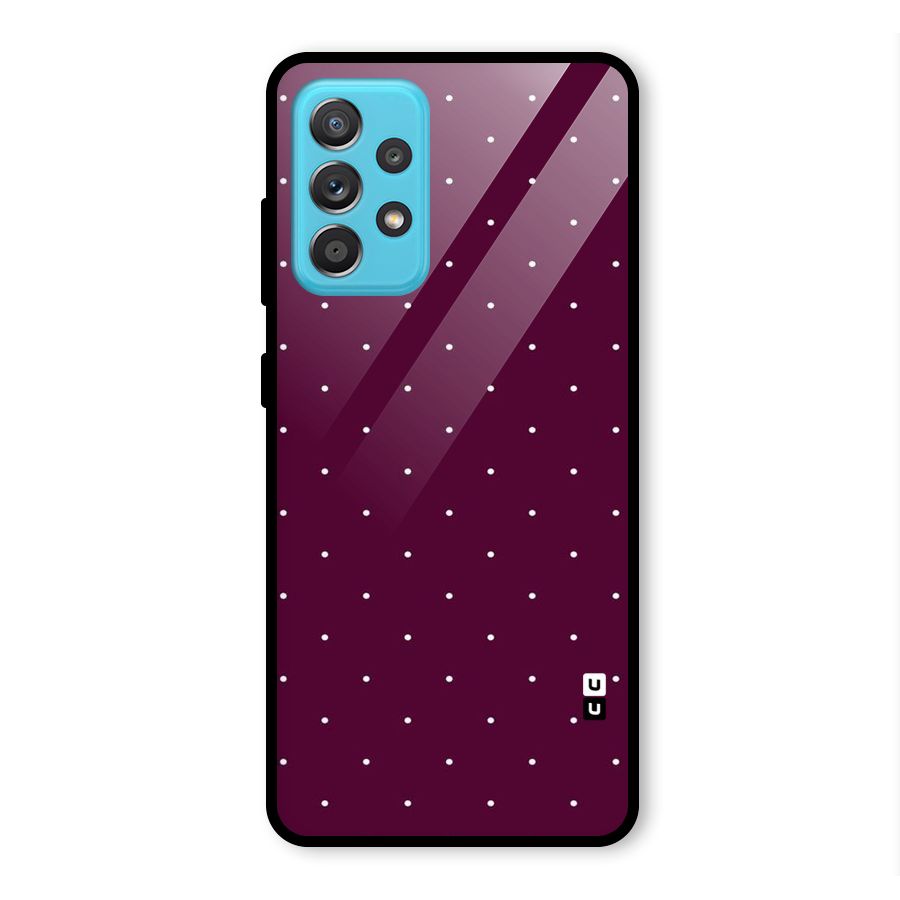 Purple Polka Glass Back Case for Galaxy A52s 5G