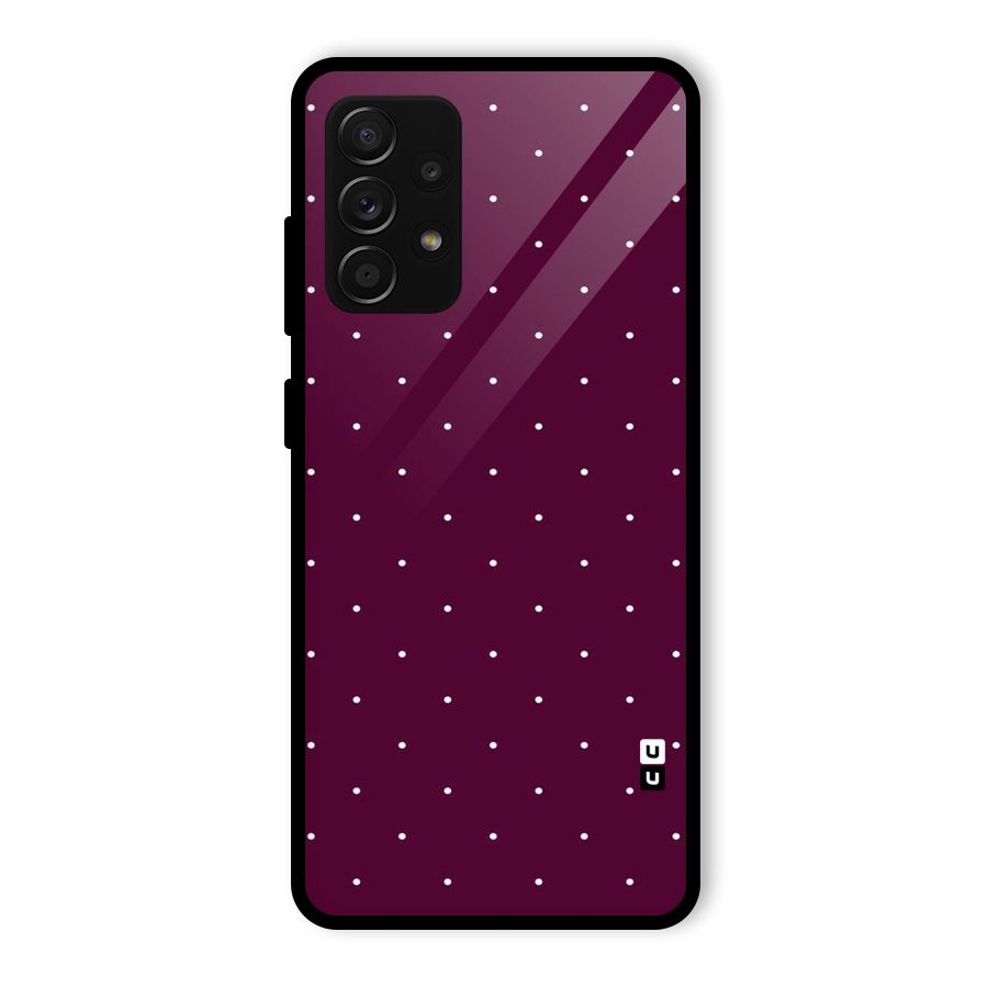 Purple Polka Glass Back Case for Galaxy A53 5G