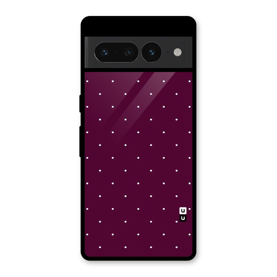 Purple Polka Glass Back Case for Google Pixel 7 Pro