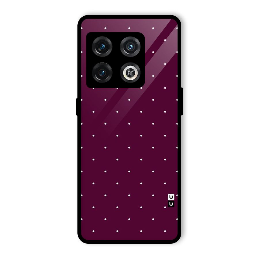 Purple Polka Glass Back Case for OnePlus 10 Pro 5G