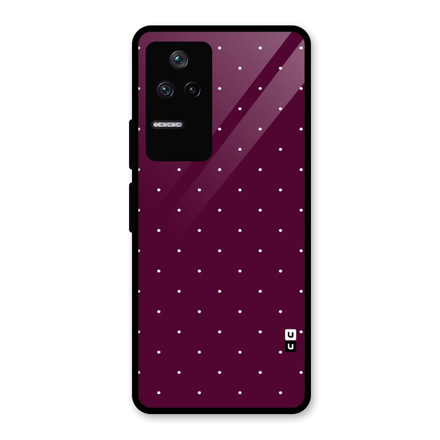 Purple Polka Glass Back Case for Poco F4 5G