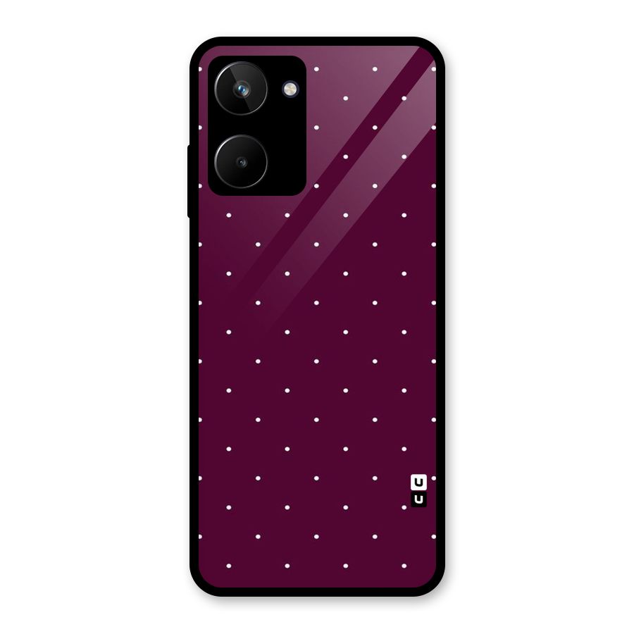 Purple Polka Glass Back Case for Realme 10