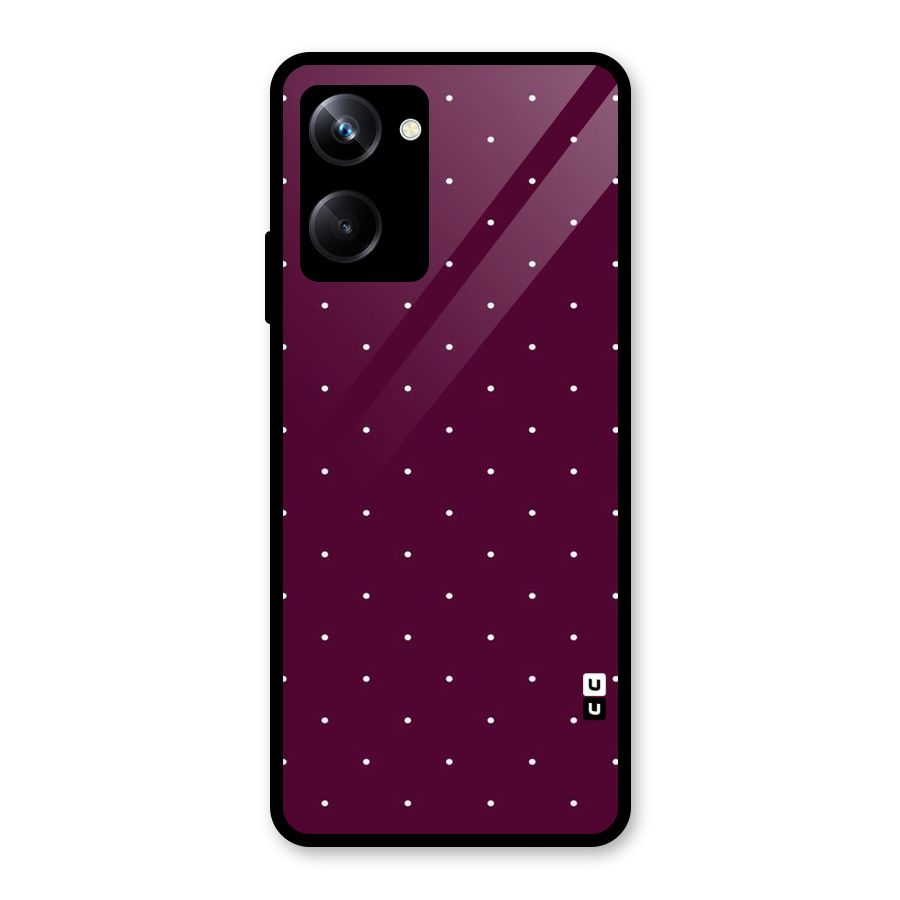 Purple Polka Glass Back Case for Realme 10 Pro