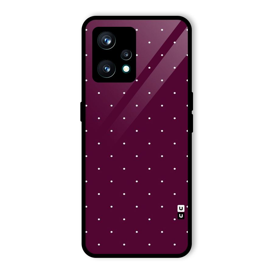 Purple Polka Glass Back Case for Realme 9 Pro Plus 5G