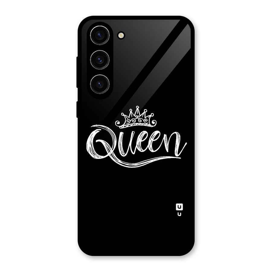 Queen Crown Glass Back Case for Galaxy S23 Plus