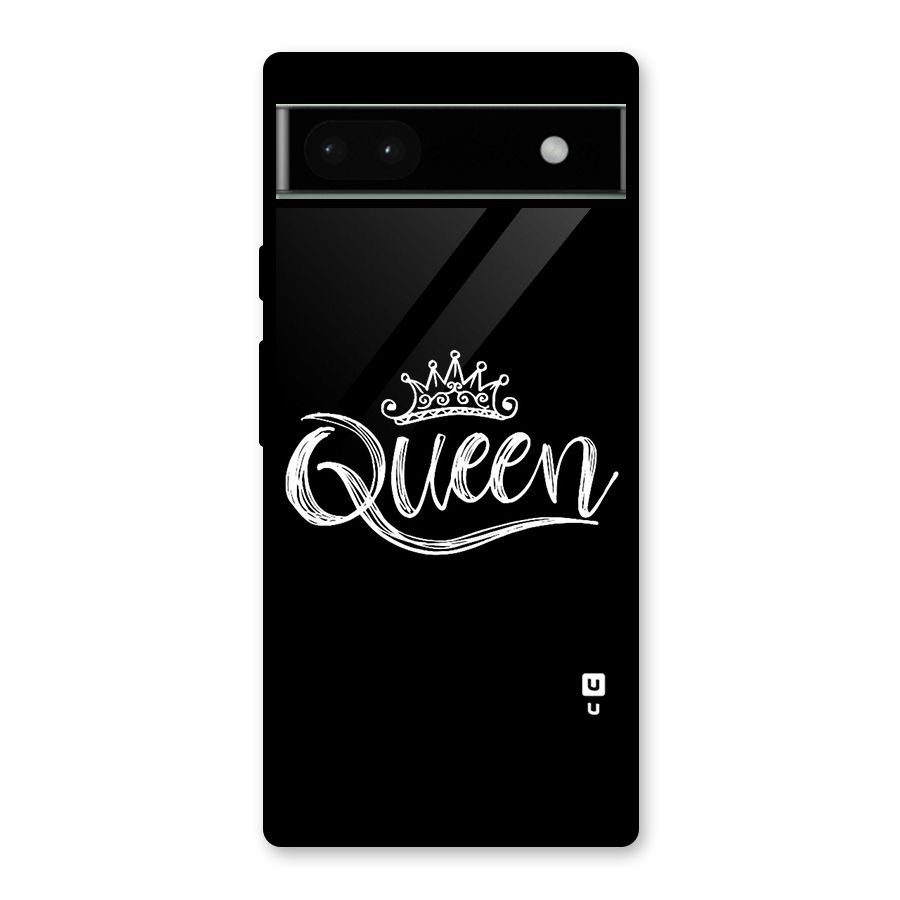 Queen Crown Glass Back Case for Google Pixel 6a